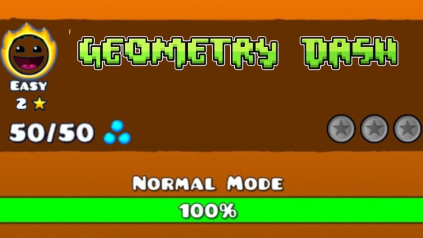 Я прошёл геометри даш в геометри даш.