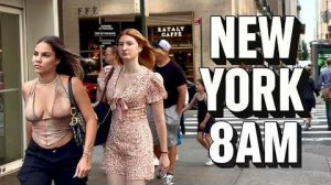 Нью Йорк в 8 утра. Все спешат на работу. Мидтаун. США