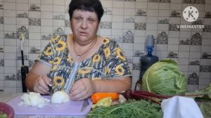Вкусный суп из овощей со своего огорода #прогулка по огороду.