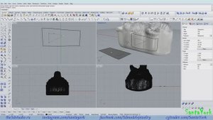Как нанести NURBS - орнамент на Mesh объект. Rhinoceros 5. NURBS on Mesh in Rhinoceros. #SantaYork
