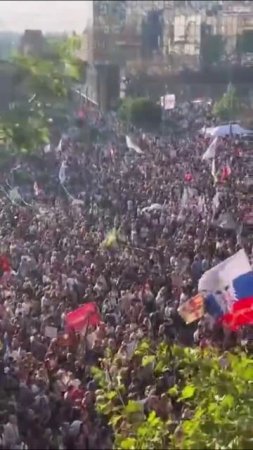 48 полицейских и 22 гражданских пострадали во время протестов в столице Сербии - Белграде.