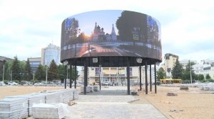 На площади Труда Ярославля начали тестировать панорамный экран