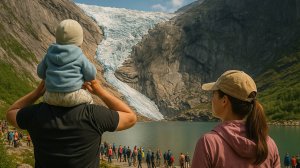 Норвегия. Ледник Бриксдальсбреен. Мы в шоке!
