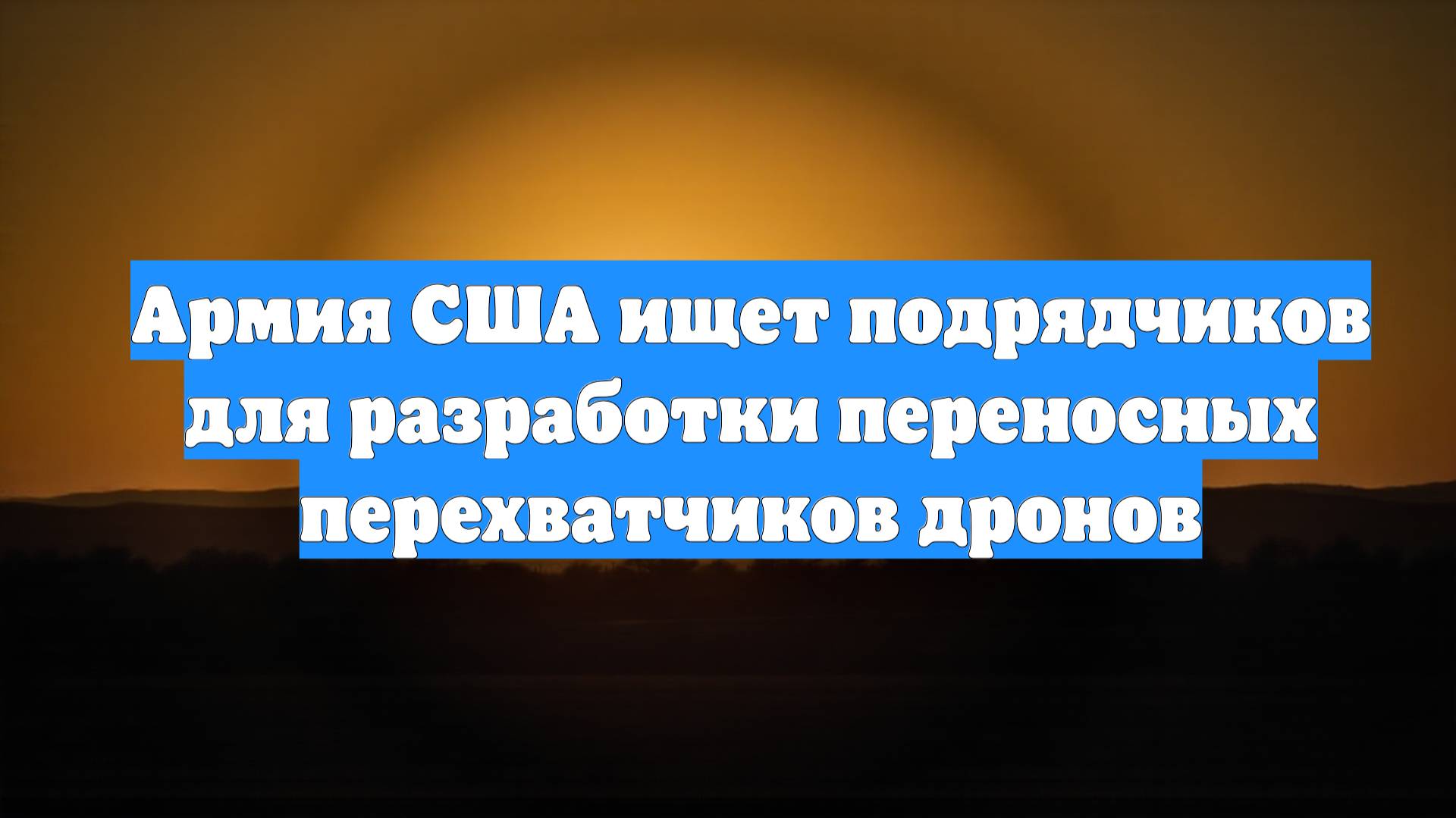 Армия США ищет подрядчиков для разработки переносных перехватчиков дронов