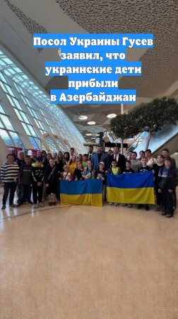Посол Украины Гусев заявил, что украинские дети прибыли в Азербайджан