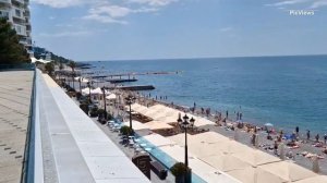 Крым Ялта сегодня 1 июля 2025 пляжи Массандровский и Приморский. Море и погода в Ялте сейчас