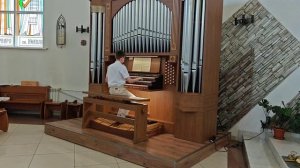 И. С. Бах "Маленькая двухголосная фуга до минор", исполняет Голосенко Платон..