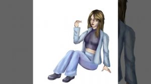 Иллюстрация девушки на фоне моря часть 6