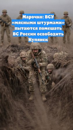 Марочко: ВСУ «мясными штурмами» пытаются помешать ВС России освободить Купянск