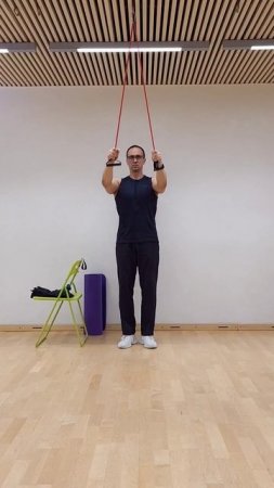Верхняя тяга эспандера локти в стороны (дом)