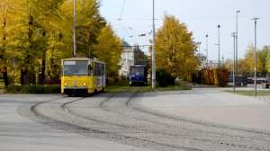 Трамваи у Дворца Молодежи в Екатеринбурге