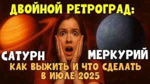 ♄☿ ДВОЙНОЙ РЕТРОГРАД: МЕРКУРИЙ + САТУРН В ИЮЛЕ 2025 — ЧТО ДЕЛАТЬ, ЧТО НЕЛЬЗЯ! 🔥