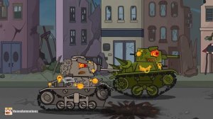HomeAnimations – Мультики про танки  Бой на улице - Мультики про танки