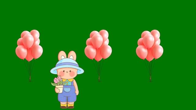 ФУТАЖ  - С ПРАЗДНИКОМ !!!  - ХРОМАКЕЙ НА ЗЕЛЕНОМ ФОНЕ