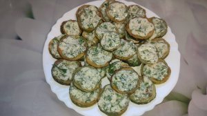 Жареные кабачки цуккини с майонезом, чесноком и зеленью