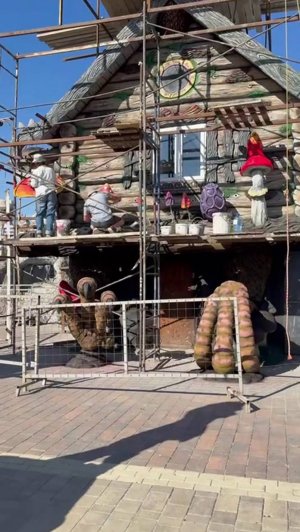 покраска домика бабы  яги