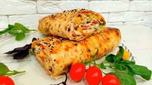 Рулет из лаваша с начинкой. Рецепт на скорую руку.