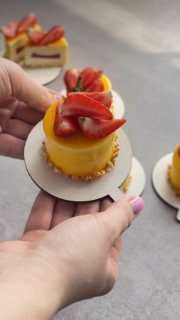 🍓🍋Муссовое пирожное клубника-лимон от Ольги Никитиной