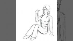 Иллюстрация девушки на фоне моря часть 2