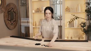Карниз черный двухрядный