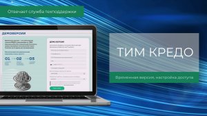 Временная версия ТИМ КРЕДО - настройка доступа