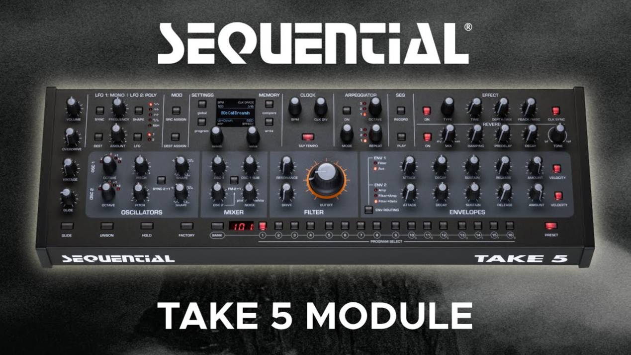 Sequential Take 5 Desktop Module: Presets for Ambient, Melodic Techno and Electronica