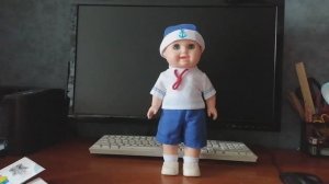 Кукла Артём. Мягкий виниловый парень в костюме моряка