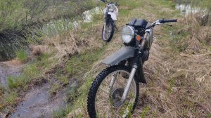 Yamaha TTR250Raid и тула на бездорожье - тула тонет, возвращение