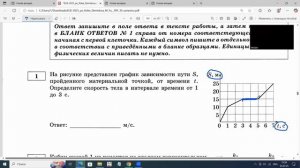 ЕГЭ по физике. Задание №1 Определение скорости по графику S(t)