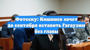 Фотеску: Кишинев хочет до сентября оставить Гагаузию без главы