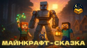 Cказка на ночь | Майнкрафт  видео: Приключения железного голема (отрывок)