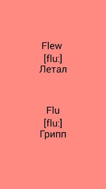 В чём разница !?!?!? WTD (What's the difference)!?!?!? FLEW vs FLU