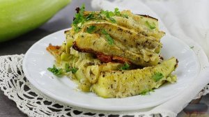 С ярким сырным вкусом. КАБАЧКИ, ЗАПЕЧЁННЫЕ С СЫРОМ СУЛУГУНИ