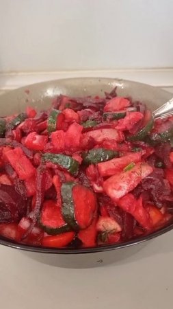 Жареный винегрет (тёплый салат)