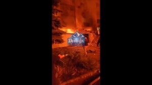 Прилёт по Донецку.