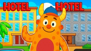 Строим Детский Отель с Милым Монстриком! 🏗️👶 мультик для детей!