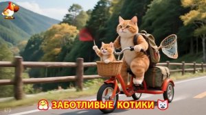 Заботливые котики спешат на помощь (123)