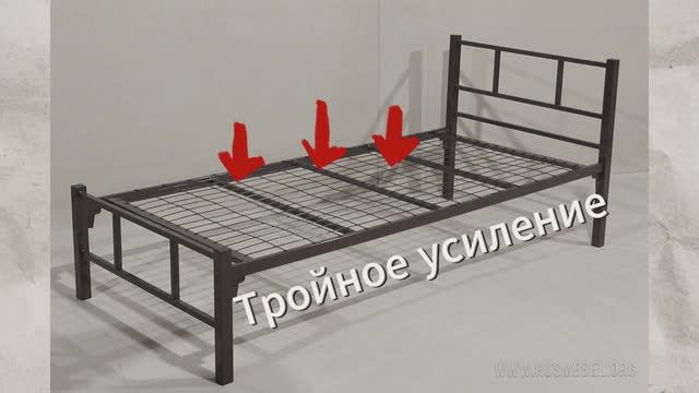 Металлическая кровать для хостелов Гамма1 - обзор характеристики параметры смотреть онлайн
