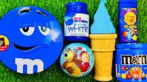 [АСМР] Распаковка и смешивание радужных конфет в банках M&M'S