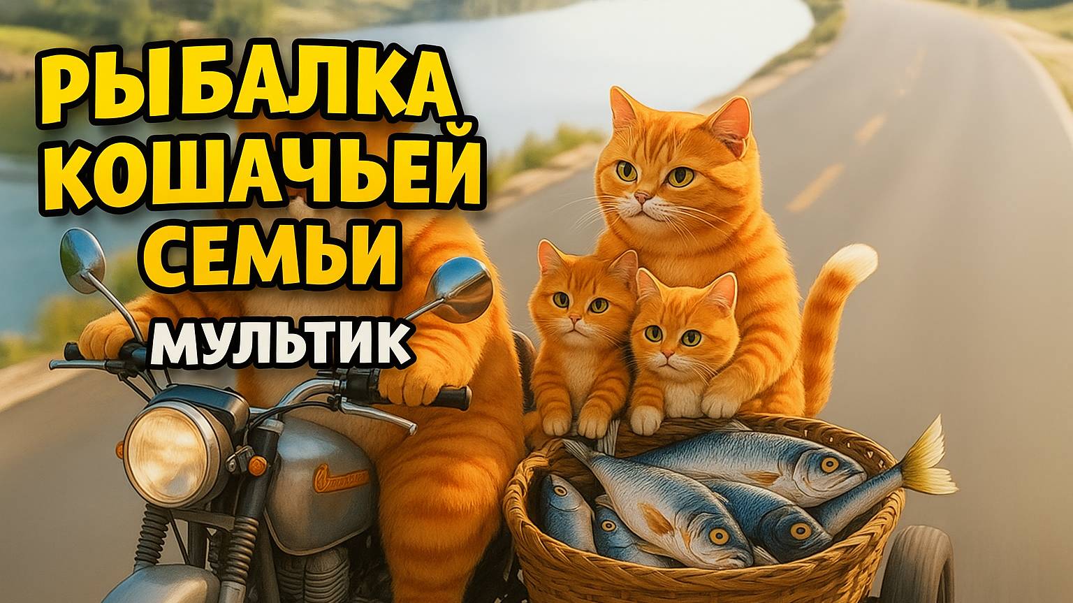 Кошачья семья мультик | Кошачья семья на рыбалке | Кошачья семья готовит | Мультики 2025 смотреть онлайн