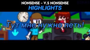 VS Nonsense|HIGHLIGHTS|Вторая фаза|Фан перевод на русском|Friday Night Funkin