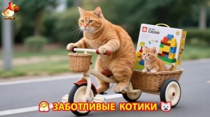 Заботливые котики спешат на помощь (122)