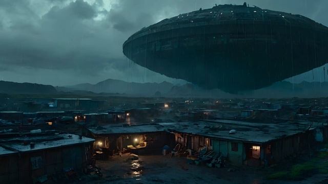 🌧️ Arrival Over Ruins – Cinematic Alien Rain Ambience Sci-Fi Music for Writing, Focus & Dreams