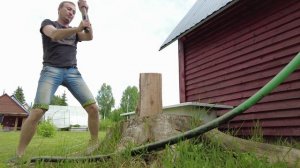 Первые дни отпуска, приехал на огород, истопил баню, вечерний обход.