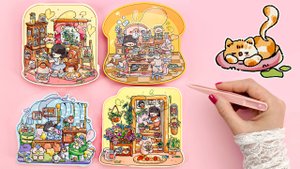 🌸 Kawaii ASMR Сцены — 4 Уютные Локации Стикеров Без Разговоров 🌸