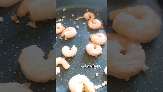 Паста с креветками в сливочном соусе