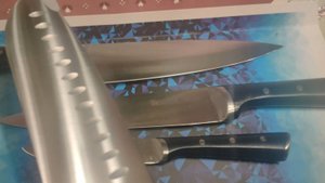 Набор кухонных ножей Тефаль Айс Форс (Ice Force Tefal) из немецкой стали, Сантоку, Шеф нож и пр.
