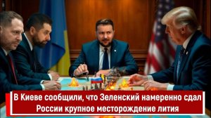В Киеве сообщили, что Зеленский намеренно сдал России крупное месторождение лития
