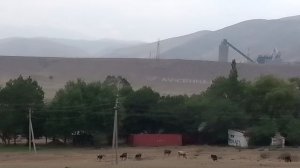 Очень красивые Иссык-Кульские горы с горными реками в Кыргызстане