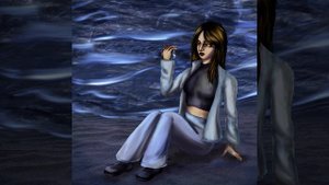 Иллюстрация девушки на фоне моря часть 8